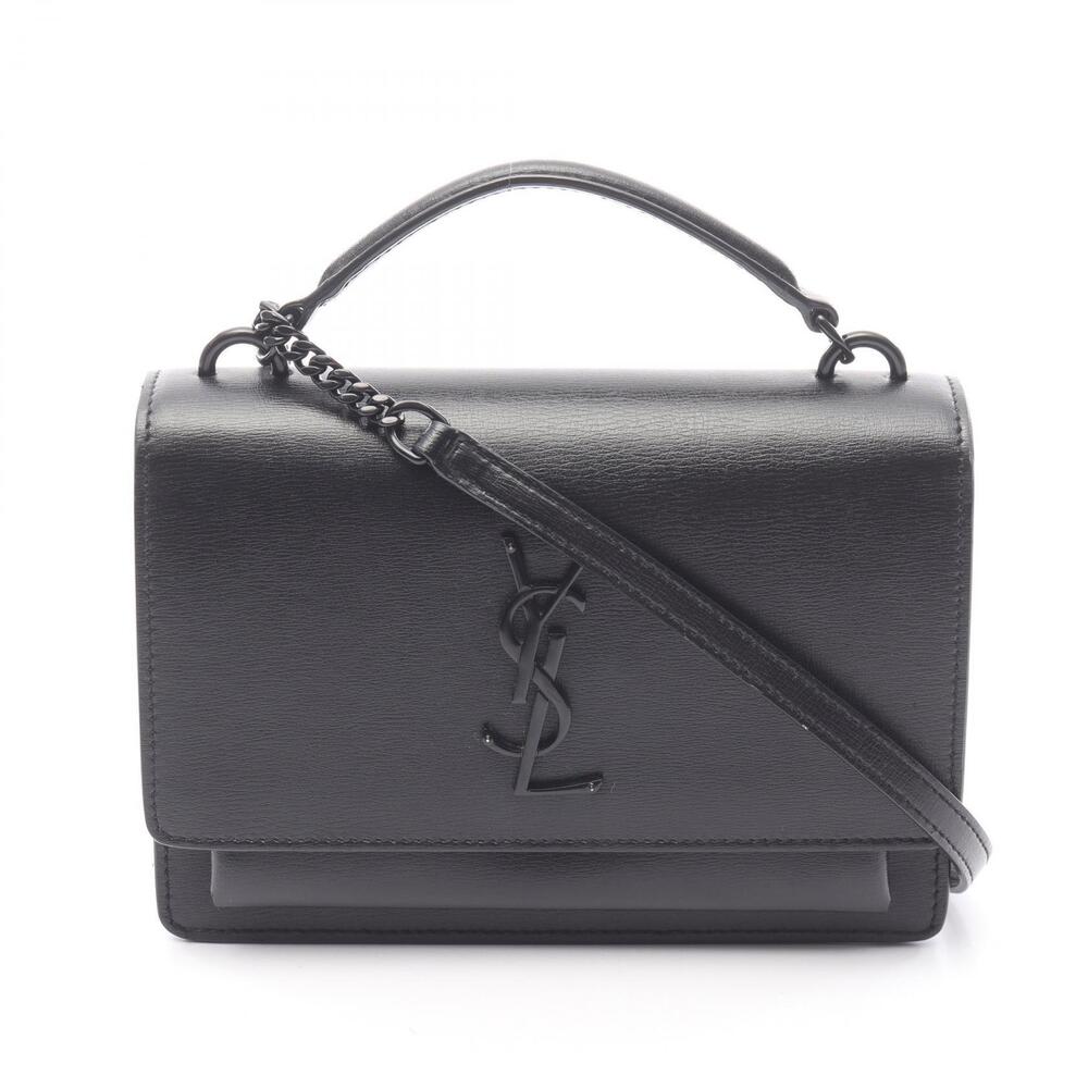 Saint Laurent Paris Sunset Shoulder Bag Leather Black